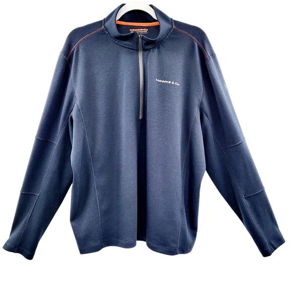 Hawke & Co Navy Blue Breathable 1/4 Zip Pullover Activewear Sweater Men’s Sz XL - Picture 1 of 7